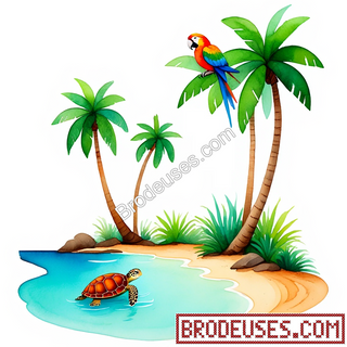 Bienvenue dans mon île tropicale - Diagramme PDF à télécharger