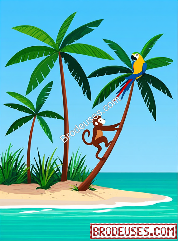 Bienvenue dans mon île tropicale - Diagramme PDF à télécharger