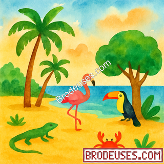 Bienvenue dans mon île tropicale - Diagramme PDF à télécharger