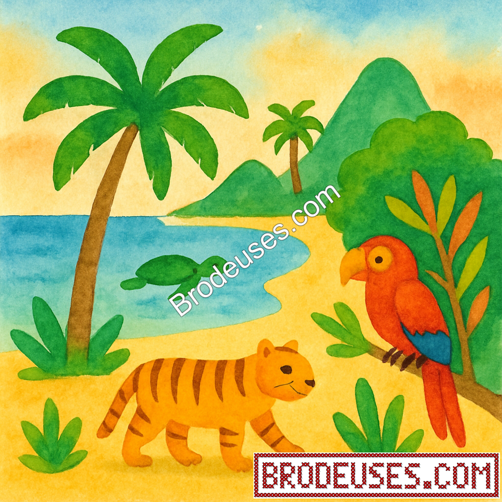 Bienvenue dans mon île tropicale - Diagramme PDF à télécharger