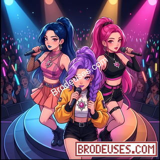 Les Trois Chanteuses de K-Pop - Diagramme PDF à télécharger