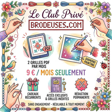 Le Club Privé Brodeuses.com - Abonnement mensuel sans engagement