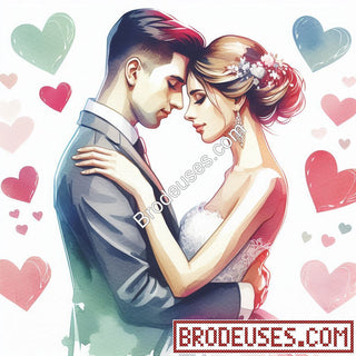 Jeunes mariés dansants - Diagramme PDF à télécharger