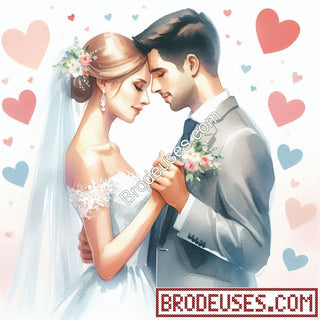 Jeunes mariés dansants - Diagramme PDF à télécharger