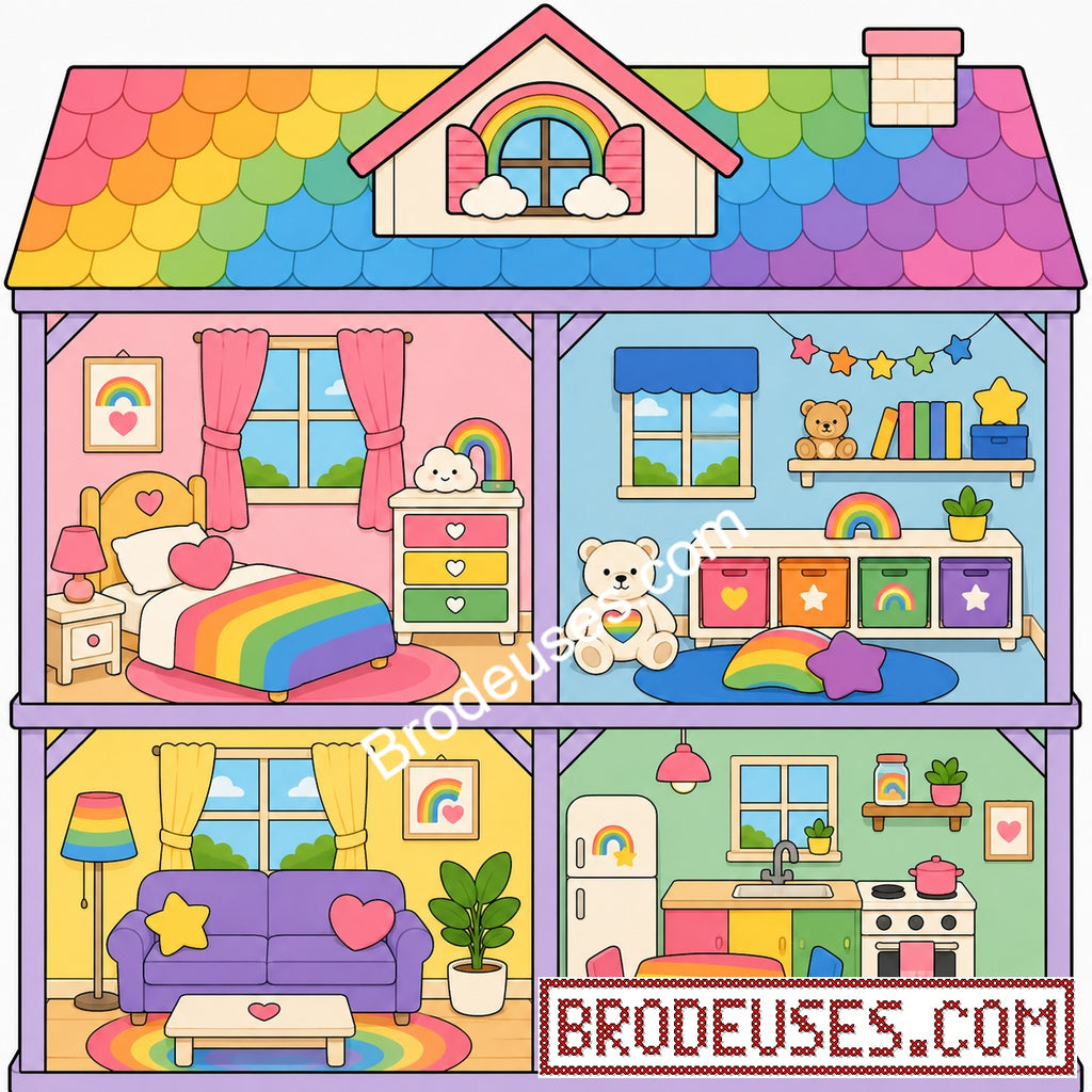 Tiny Cozy Homes™ - Les Maisonnettes à Broder - Diagramme PDF à télécharger