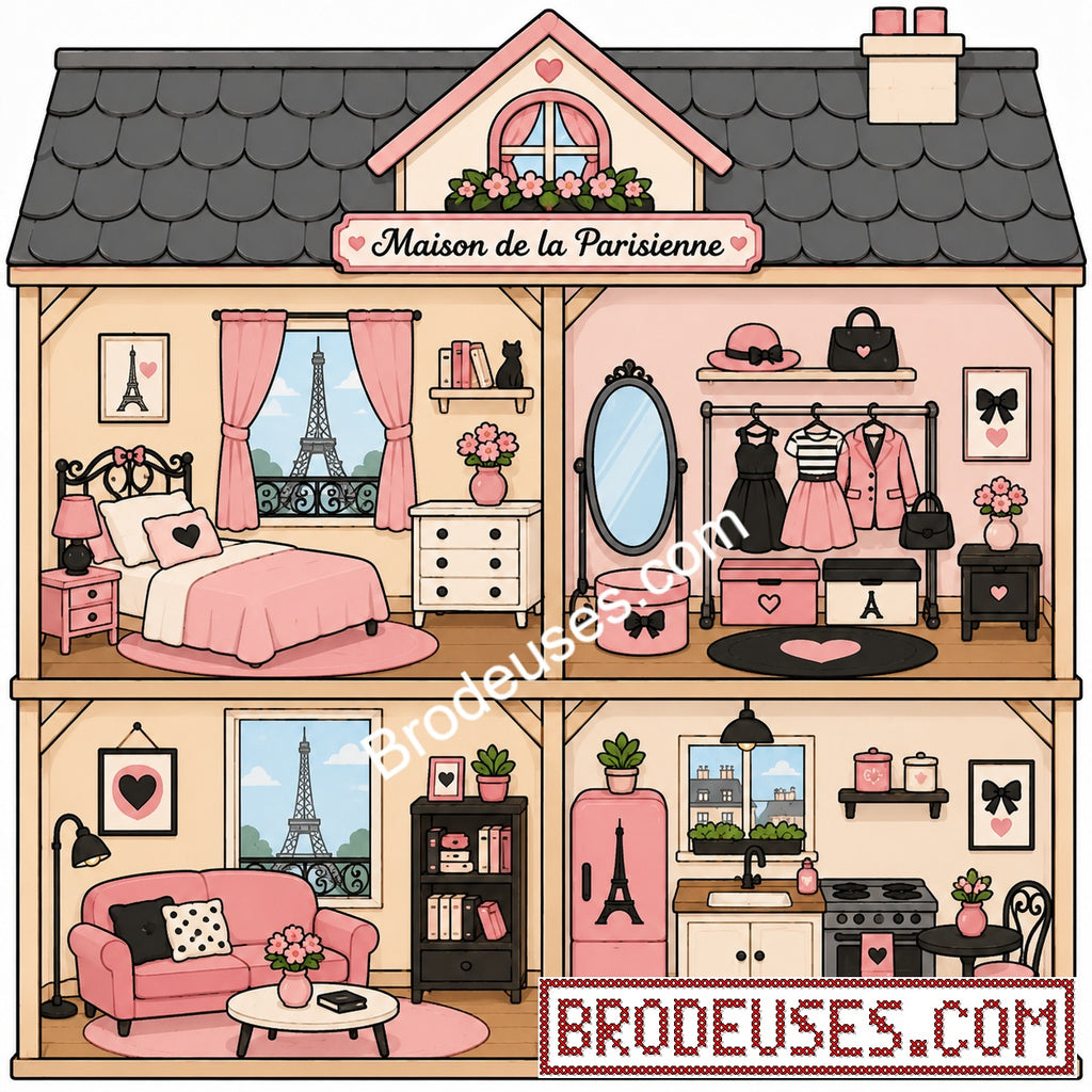 Tiny Cozy Homes™ - Les Maisonnettes à Broder - Diagramme PDF à télécharger