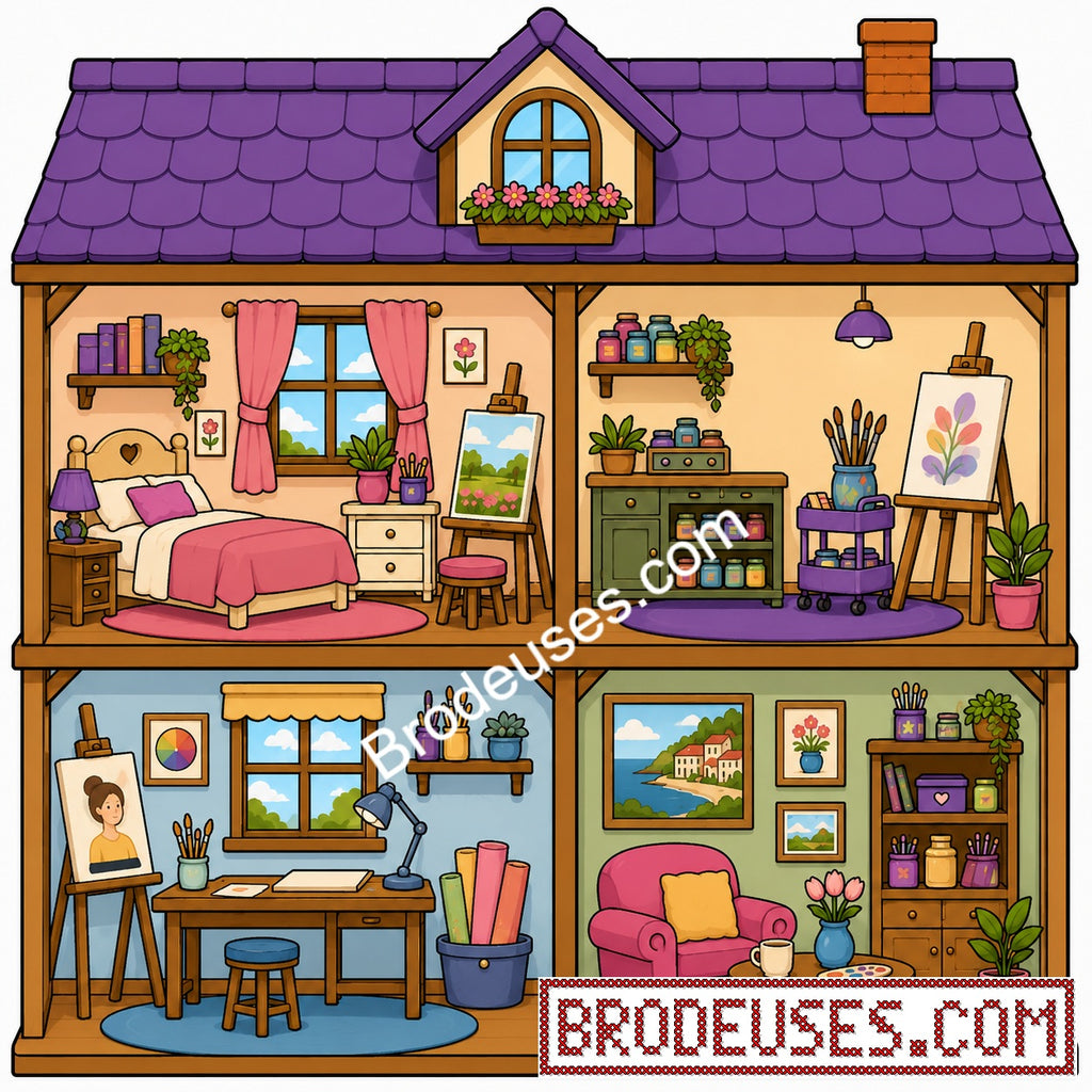 Tiny Cozy Homes™ - Les Maisonnettes à Broder - Diagramme PDF à télécharger
