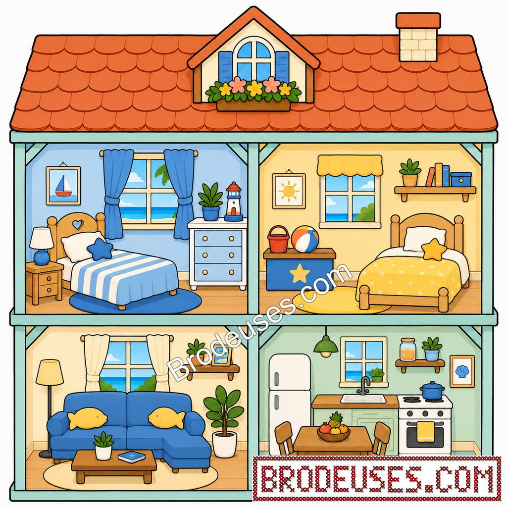 Tiny Cozy Homes™ - Les Maisonnettes à Broder - Diagramme PDF à télécharger