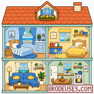 Tiny Cozy Homes™ - Les Maisonnettes à Broder - Diagramme PDF à télécharger