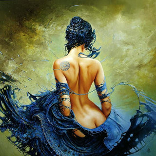 nu de dos facon steampunk kit diamond painting kit broderie diamant Brodeuses.com