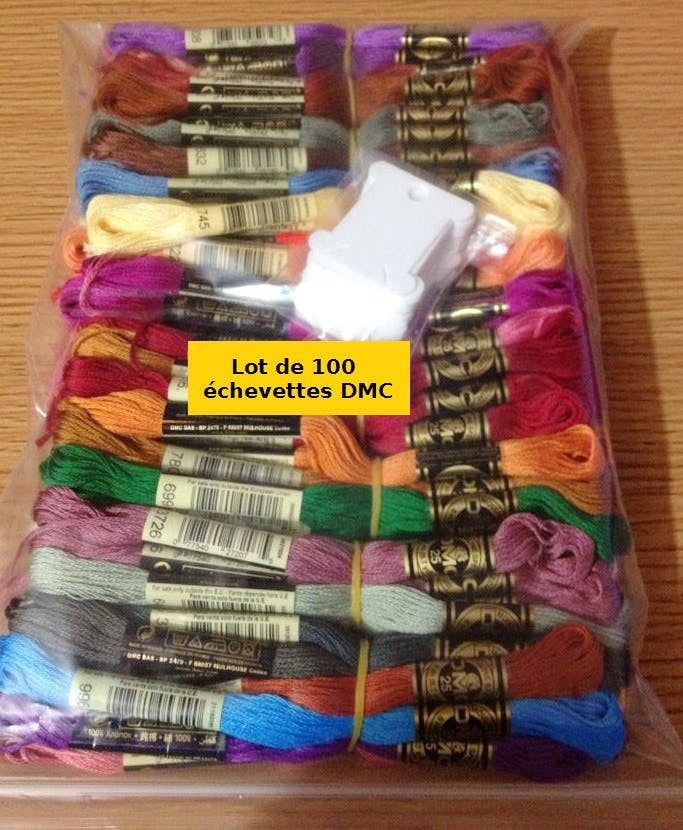 Le lot d'échevettes est conditionné en sac