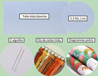 Beautiful Collection of Mandalas! - Cross stitch embroidery kit - 45x45 cm