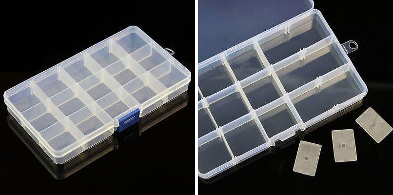 Boîte de rangement 3 à 15 compartiments