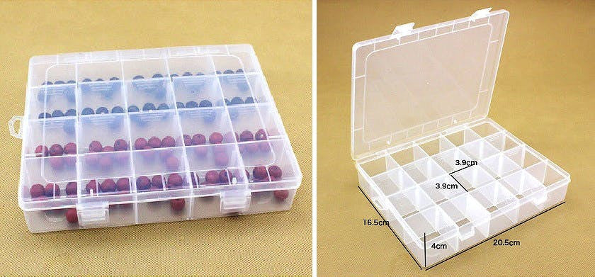 Boîte de rangement 5 à 20 compartiments
