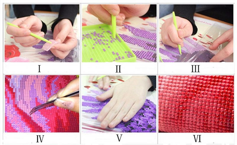 Nu de dos dans une mer de toile - Kit broderie diamant