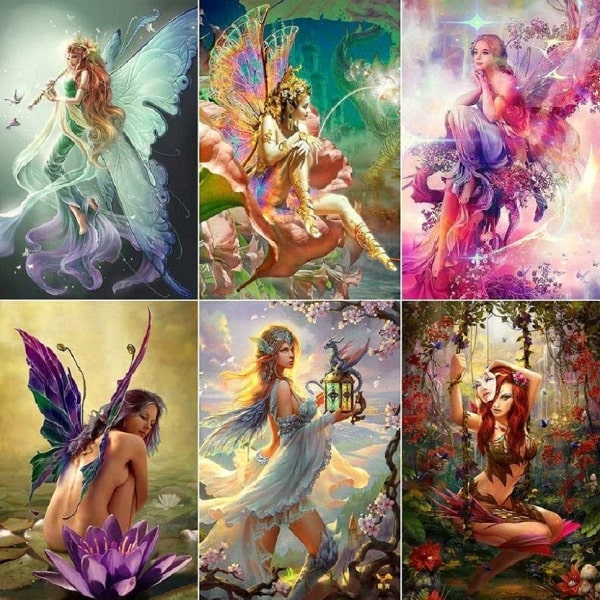 Fes anges et compagnie ! - 12 modles de kit de broderie diamant Kit de broderie mosaque A / 25x35cm Brodeuses.com