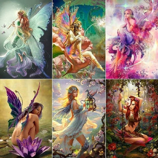 Fes anges et compagnie ! - 12 modles de kit de broderie diamant Kit de broderie mosaque A / 25x35cm Brodeuses.com