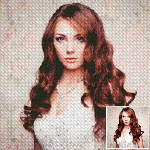 kit de diamond painting personnalise d'apresphoto service premium | exemple de conversion 2