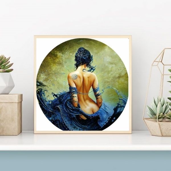 nu de dos facon steampunk kit diamond painting kit broderie diamant Brodeuses.com