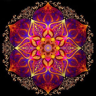 Magnifique Collection de Mandalas ! - 45x45 cm - Kit de broderie Kit de broderie au point de croix M11 Fleur de feu Brodeuses.com