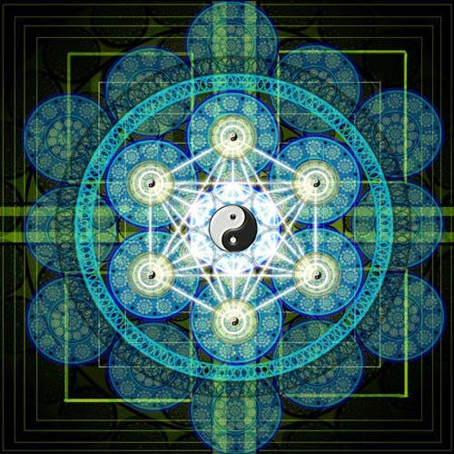 Magnifique Collection de Mandalas ! - 45x45 cm - Kit de broderie Kit de broderie au point de croix M14 Yin et Yang Brodeuses.com