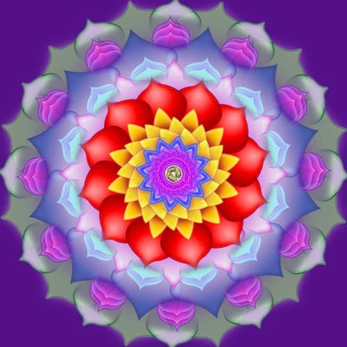 Magnifique Collection de Mandalas ! - 45x45 cm - Kit de broderie Kit de broderie au point de croix M16 Fleur de lotus Brodeuses.com