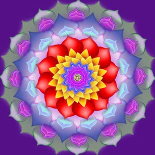 Magnifique Collection de Mandalas ! - 45x45 cm - Kit de broderie Kit de broderie au point de croix M16 Fleur de lotus Brodeuses.com