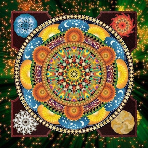 Magnifique Collection de Mandalas ! - 45x45 cm - Kit de broderie Kit de broderie au point de croix M3 Constellations Brodeuses.com