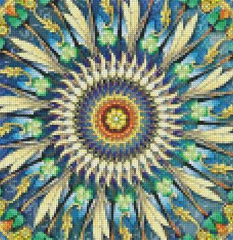 mandala kit broderie point de croix exemple de realisation