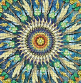 mandala kit broderie point de croix exemple de realisation