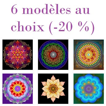 Beautiful Collection of Mandalas! - Cross stitch embroidery kit - 45x45 cm