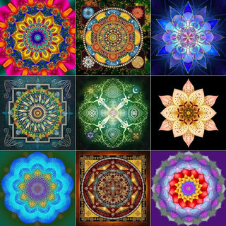Beautiful Collection of Mandalas! - Cross stitch embroidery kit - 45x45 cm