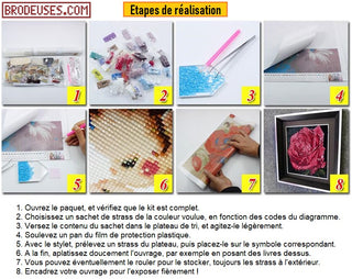 Majestueux renard roux en 3 versions - Kit broderie diamants