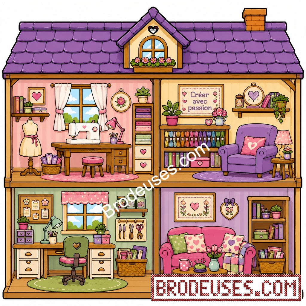 Tiny Cozy Homes™ - Les Maisonnettes à Broder - Diagramme PDF à télécharger