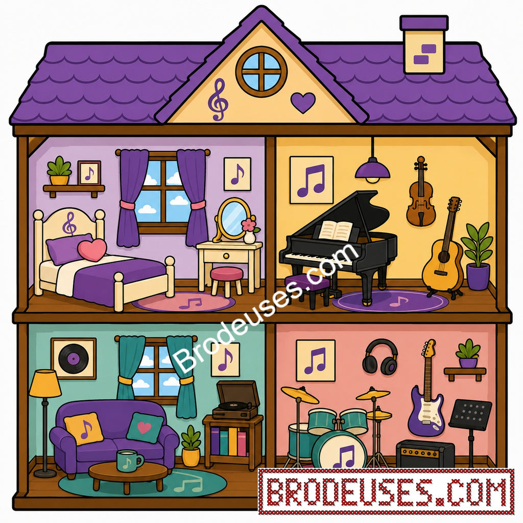 Tiny Cozy Homes™ - Les Maisonnettes à Broder - Diagramme PDF à télécharger