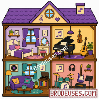 Tiny Cozy Homes™ - Les Maisonnettes à Broder - Diagramme PDF à télécharger