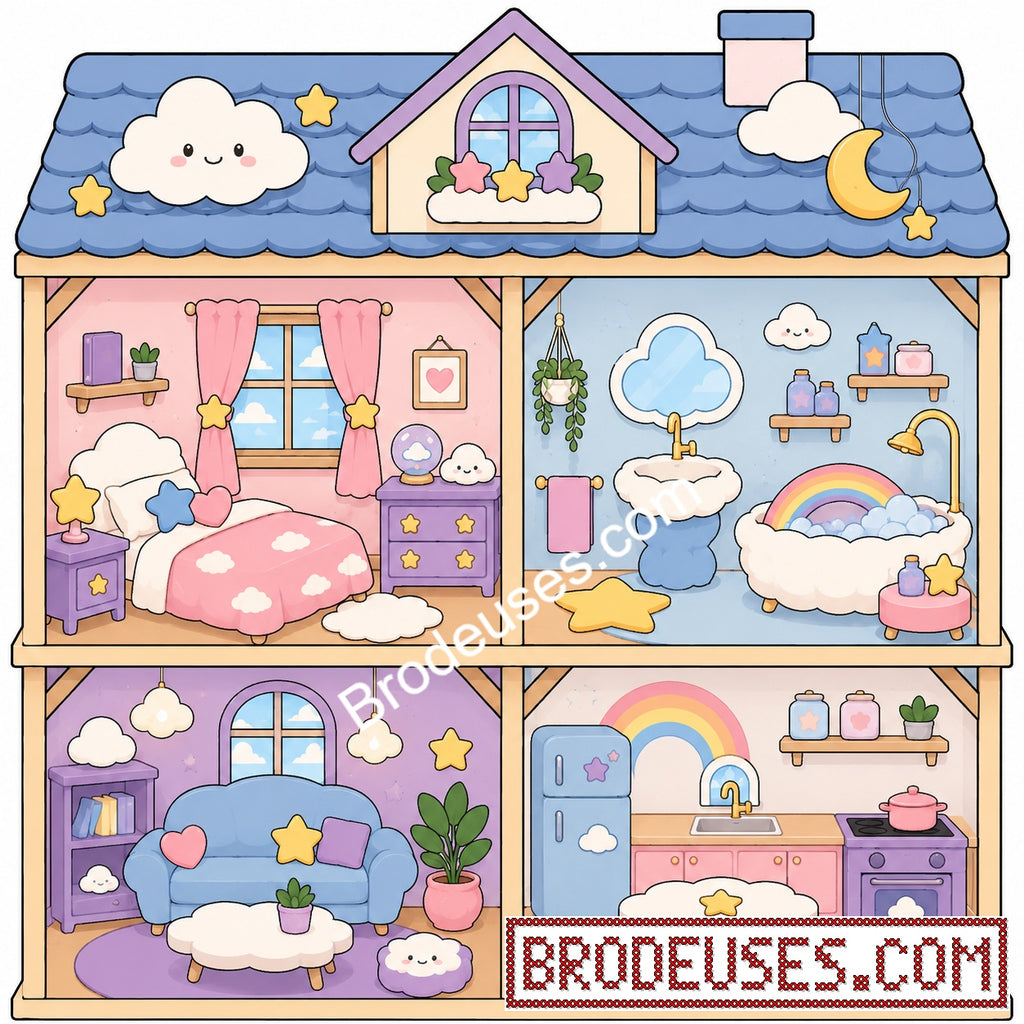 Tiny Cozy Homes™ - Les Maisonnettes à Broder - Diagramme PDF à télécharger