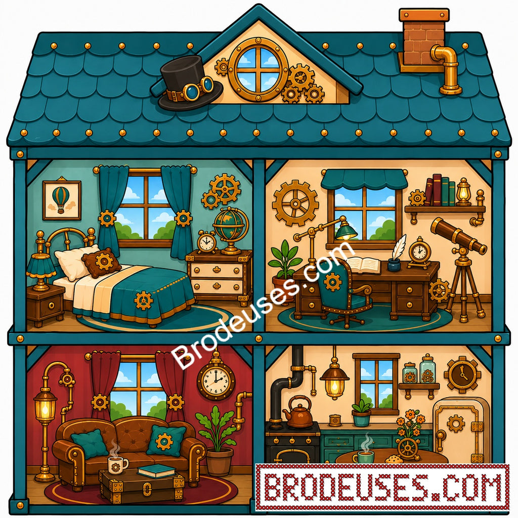 Tiny Cozy Homes™ - Les Maisonnettes à Broder - Diagramme PDF à télécharger