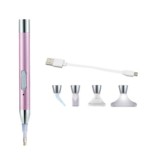 Outil applicateur de strass diamond painting avec eclairage LED - recharge par câble USB - light pen - drill pen - pick-up tool