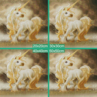 The Golden Unicorn - Diamond embroidery kit - 30x30 to 70x70 cm