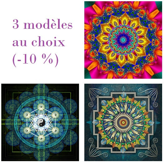 Magnifique Collection de Mandalas ! - Kit de broderie point de croix - 45x45 cm