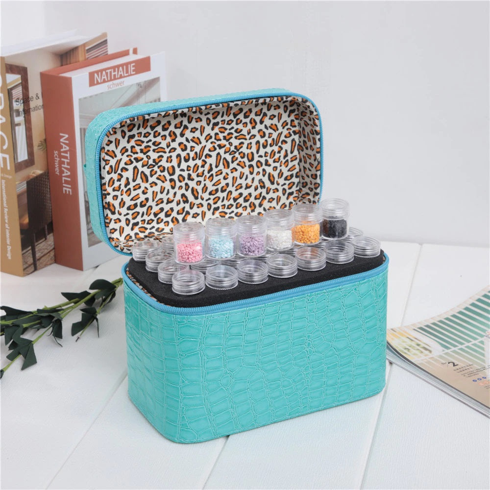 Vanity case pour rangement de perles - 84 flacons - Boîte pour strass diamond  painting –