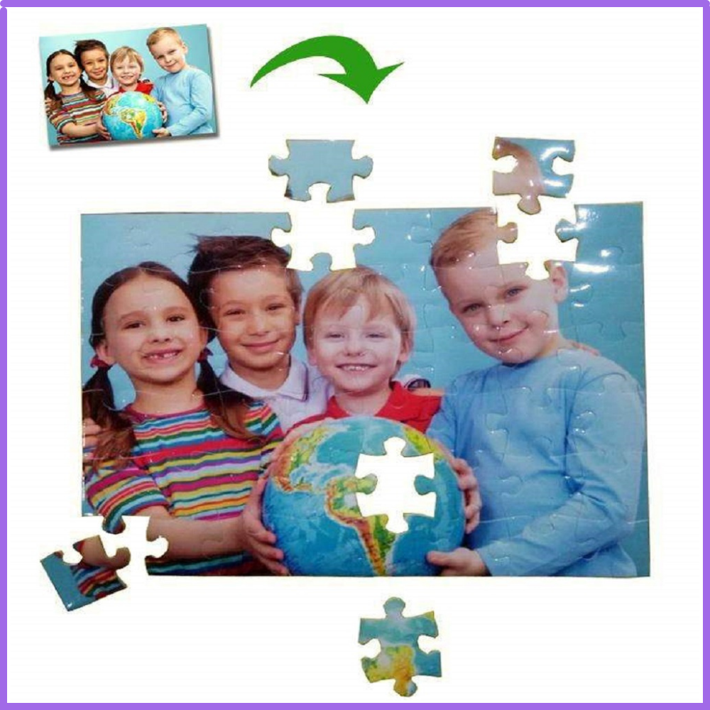 EXCLUSIF - Votre photo transformée en puzzle personnalisé! - Service Puzzles 48 pièces (13 x 18 cm) Brodeuses.com
